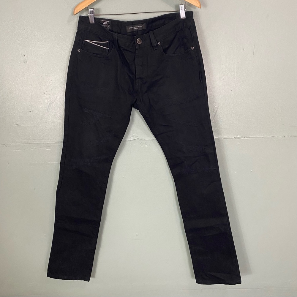 Cult Of Individuality Rebel Straight Heritage‎ Distressed Jeans Black 32X34